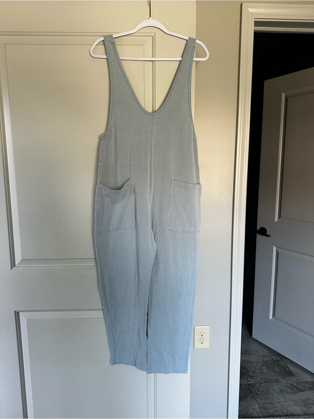 Sleeveless Light Blue Jumpsuit